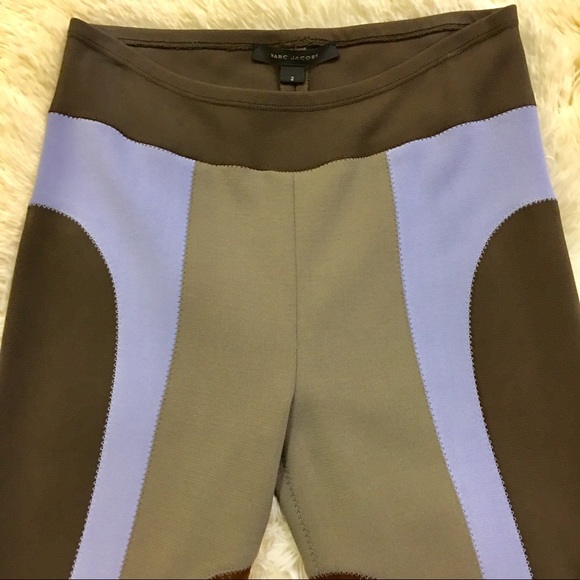 MARC JACOBS Rare Designer Colorblock Ankle Zip Riding Moto Pants NWOT Mi… - Picture 2 of 8